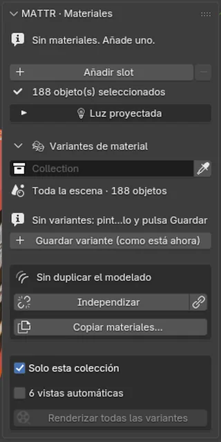 MATTR Tools · Materiales