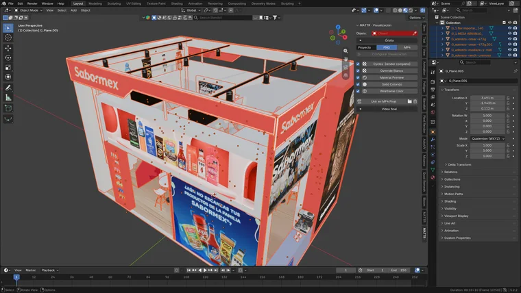 MATTR Tools dentro de Blender