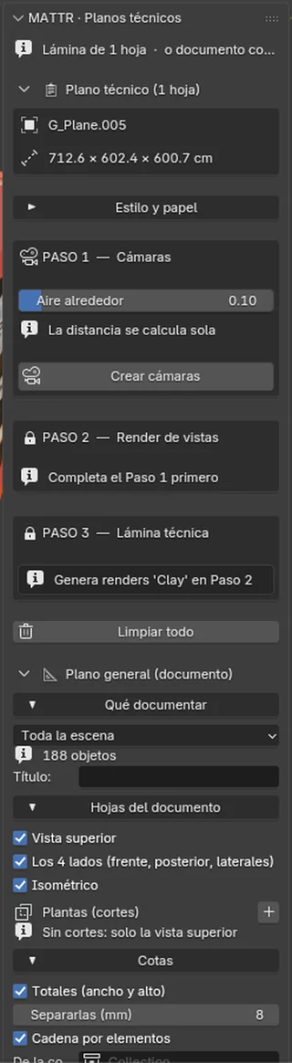 MATTR Tools · Planos técnicos