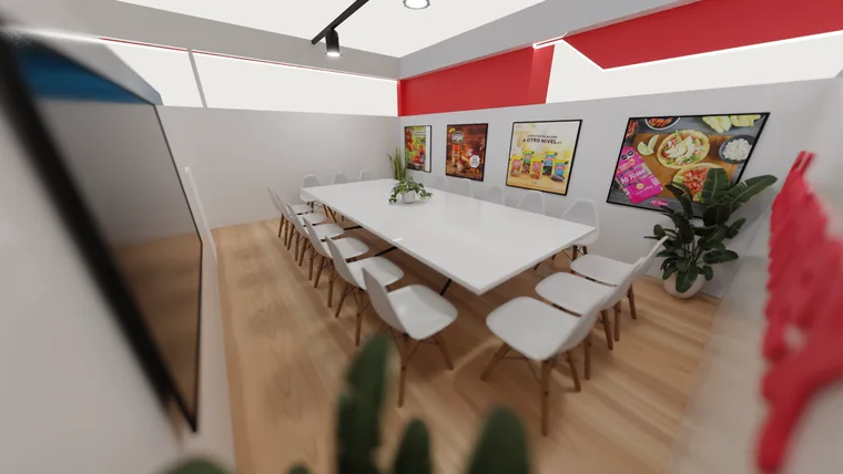 La sala de juntas también exhibe
